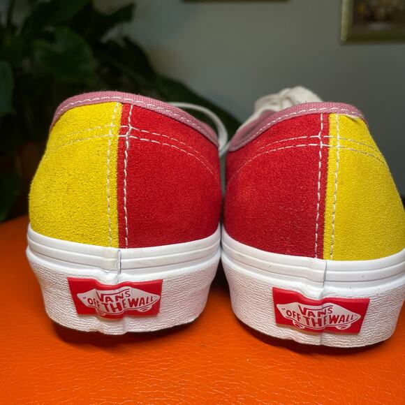 7M 8.5W Vans Color block Sneakers Yellow Red Blue NWOT - Picture 12 of 16